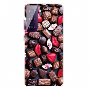 Cover Samsung Galaxy S21 FE Fleksibel Chokolade