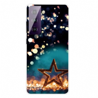 Cover Samsung Galaxy S21 FE Fleksibel Stjerne