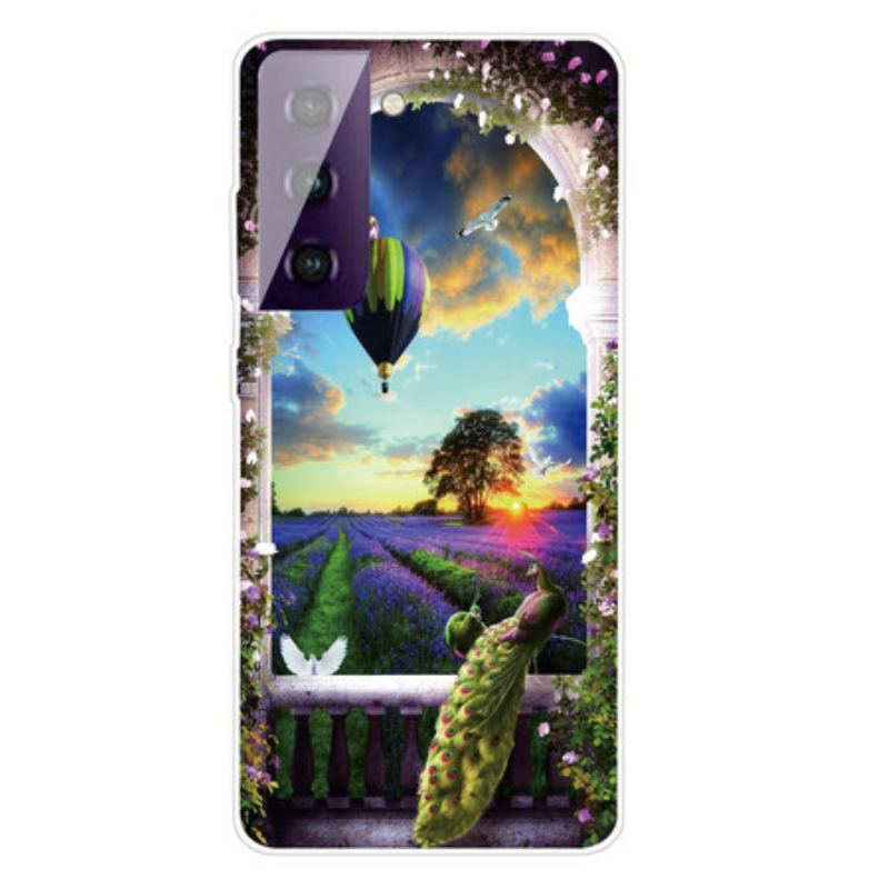 Cover Samsung Galaxy S21 FE Fleksibel Varmluftsballon