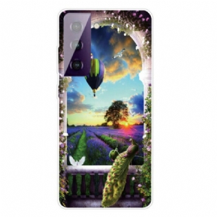 Cover Samsung Galaxy S21 FE Fleksibel Varmluftsballon