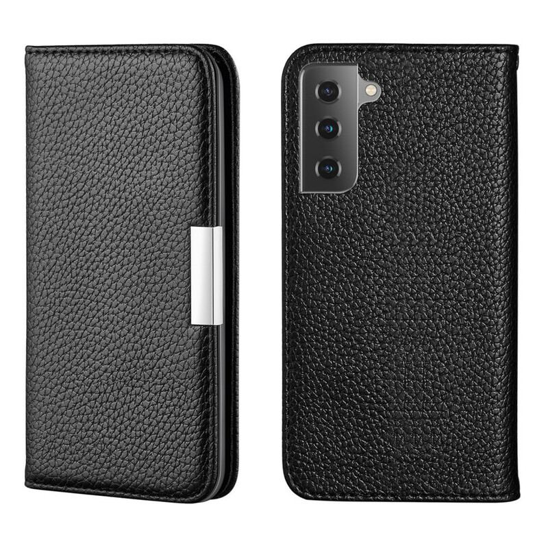 Cover Samsung Galaxy S21 FE Flip Cover Imiteret Læder Litchi Ultra Chic