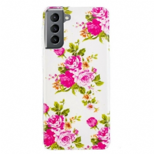 Cover Samsung Galaxy S21 FE Fluorescerende Liberty-blomster