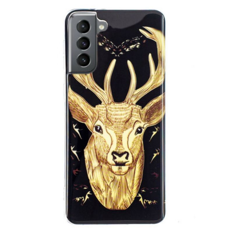 Cover Samsung Galaxy S21 FE Fluorescerende Majestic Deer