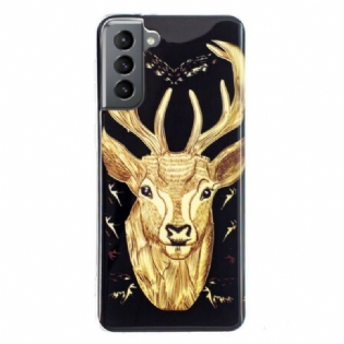 Cover Samsung Galaxy S21 FE Fluorescerende Majestic Deer