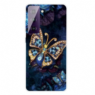 Cover Samsung Galaxy S21 FE Forskellige Sommerfugle