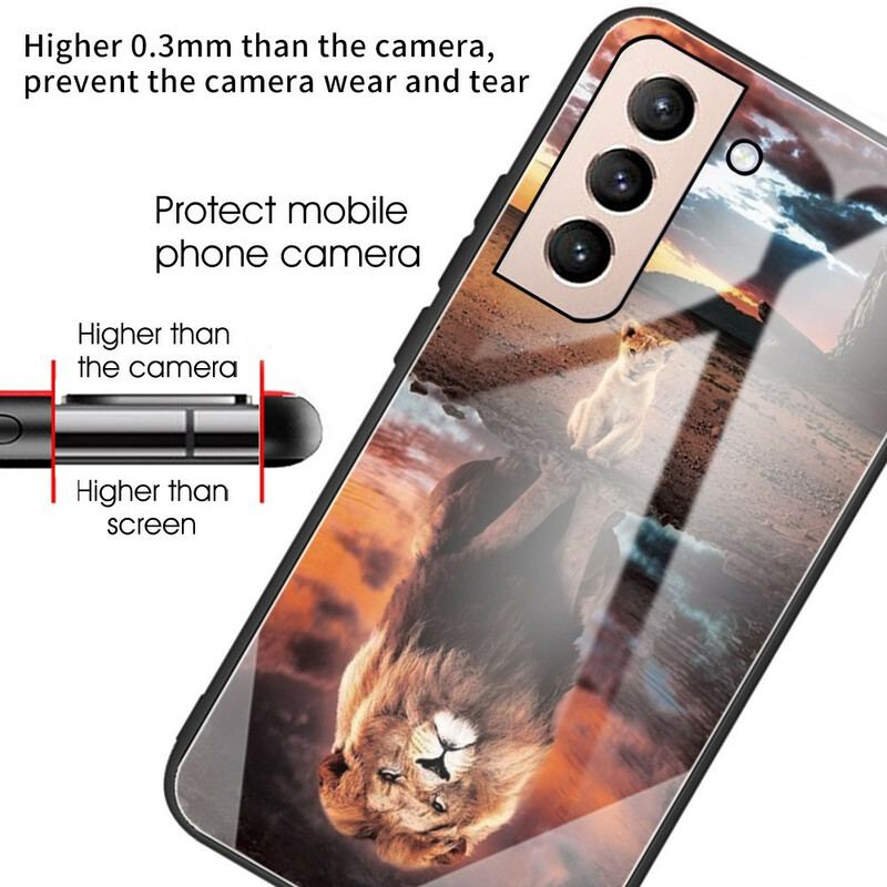 Cover Samsung Galaxy S21 FE Lion Cub's Dream Hærdet Glas