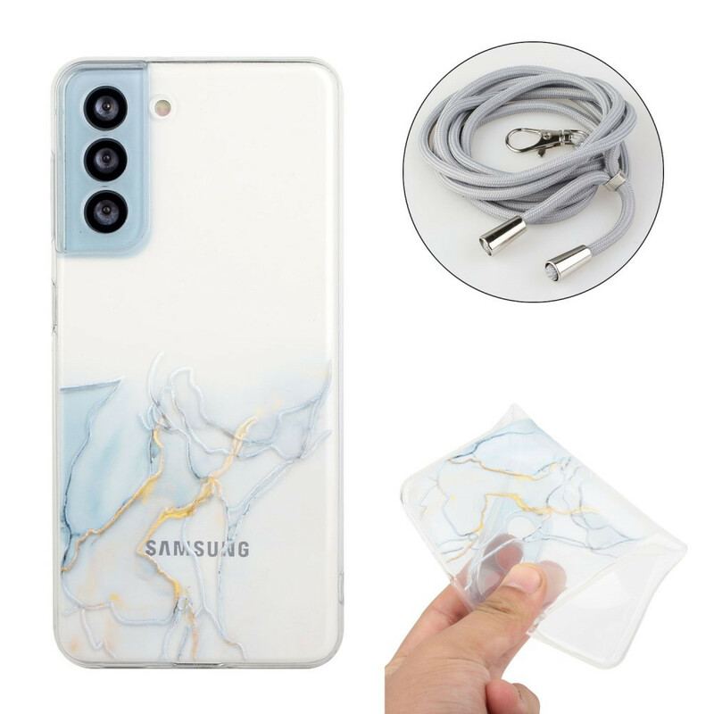 Cover Samsung Galaxy S21 FE Med Snor Med Marmorsnor