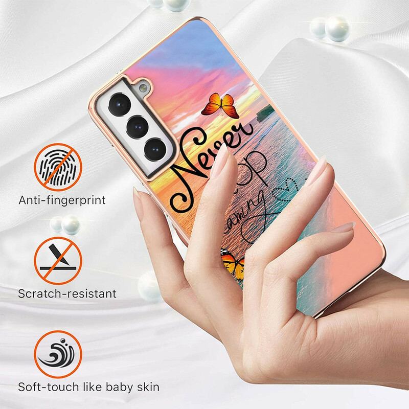 Cover Samsung Galaxy S21 FE Never Sto Dreaming Butterflies