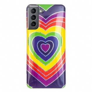 Cover Samsung Galaxy S21 FE Psykedelisk Hjerte