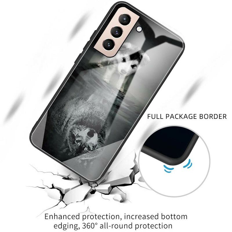 Cover Samsung Galaxy S21 FE Puppy Dream Hærdet Glas