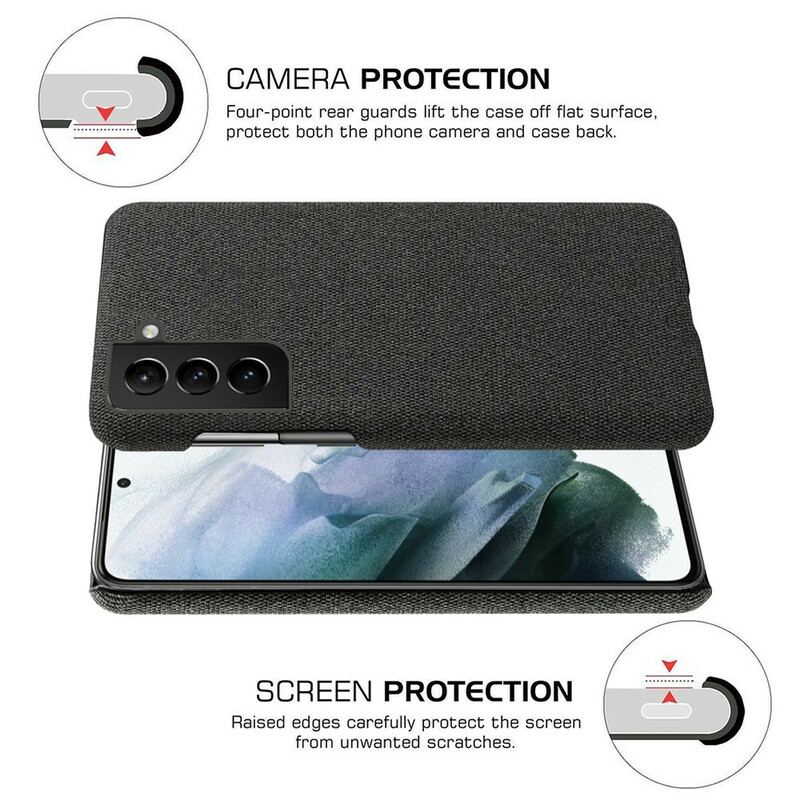 Cover Samsung Galaxy S21 FE Teksturstof Ksq