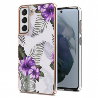 Cover Samsung Galaxy S21 FE Violet Blomster