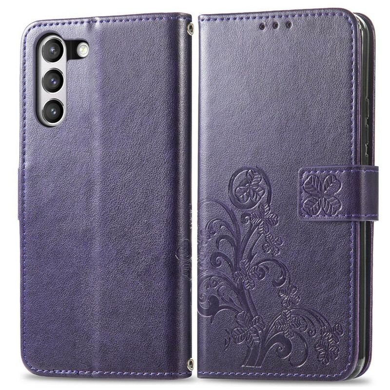 Flip Cover Samsung Galaxy S21 FE Abstrakte Blomster