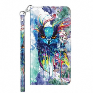 Flip Cover Samsung Galaxy S21 FE Akvarel Fugl