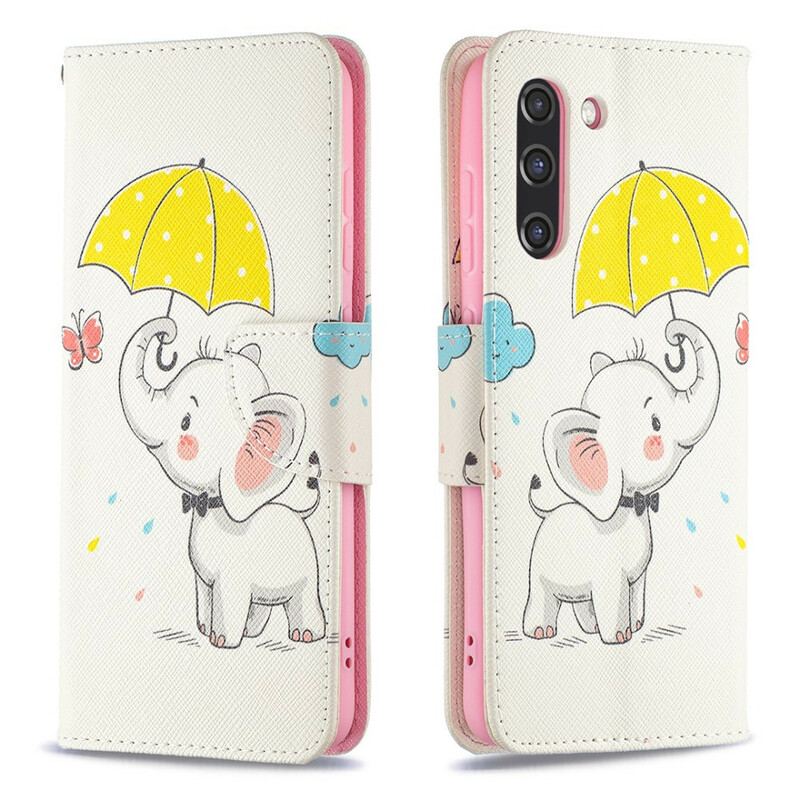 Flip Cover Samsung Galaxy S21 FE Baby Elefant