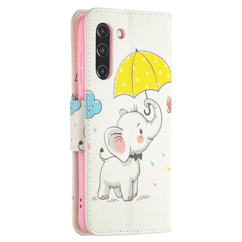 Flip Cover Samsung Galaxy S21 FE Baby Elefant