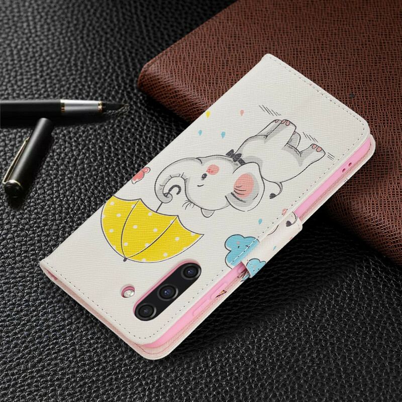 Flip Cover Samsung Galaxy S21 FE Baby Elefant