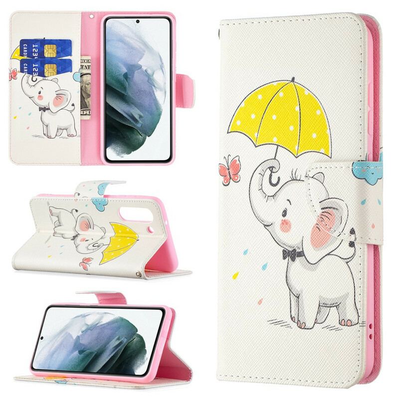 Flip Cover Samsung Galaxy S21 FE Baby Elefant