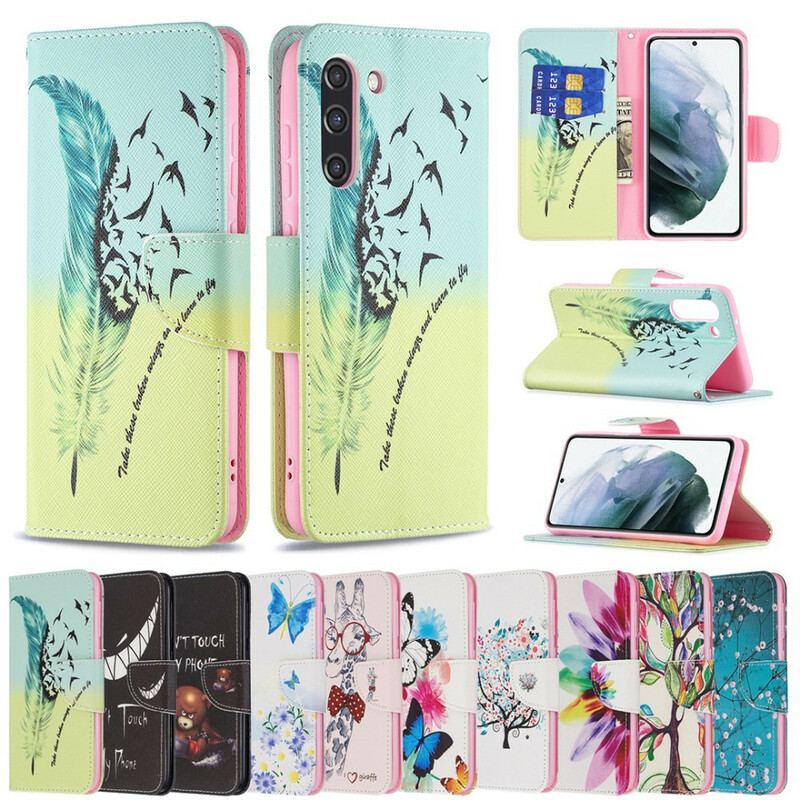 Flip Cover Samsung Galaxy S21 FE Brainy Giraf