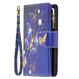 Flip Cover Samsung Galaxy S21 FE Butterflies Butterflies Zip Pouch