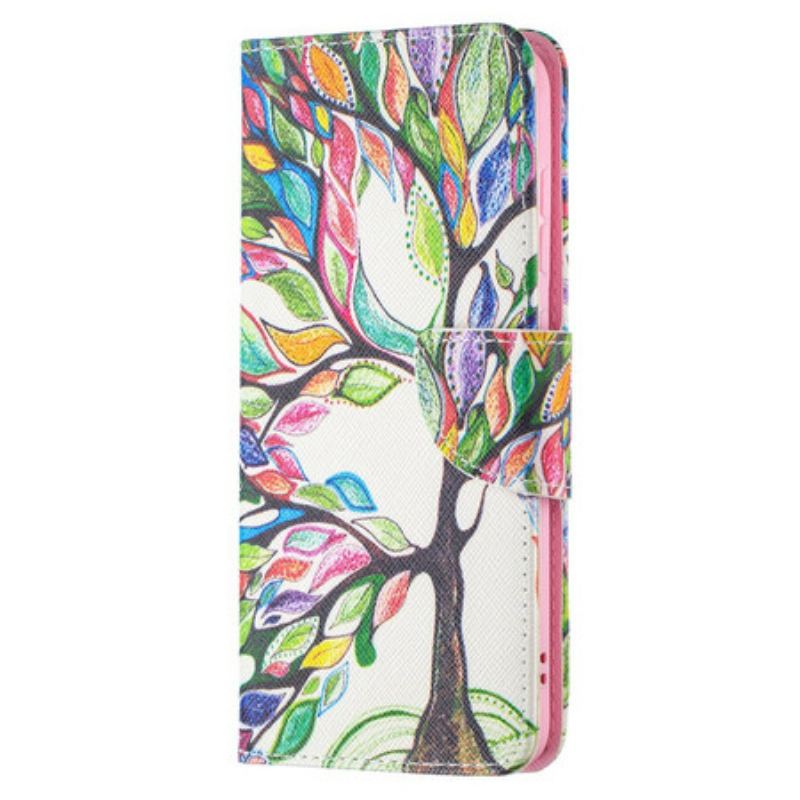 Flip Cover Samsung Galaxy S21 FE Farverigt Træ
