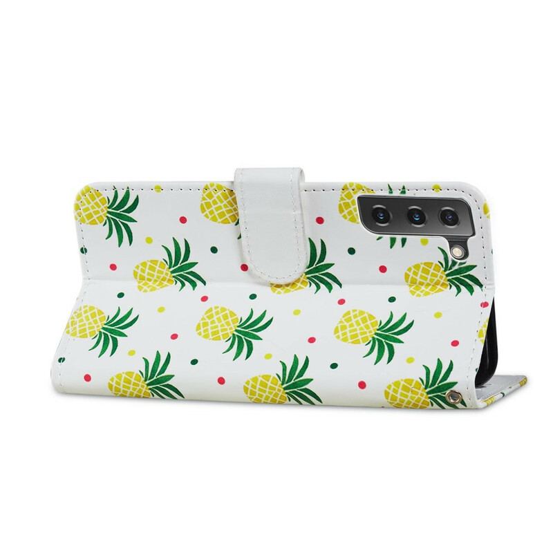 Flip Cover Samsung Galaxy S21 FE Flere Ananas