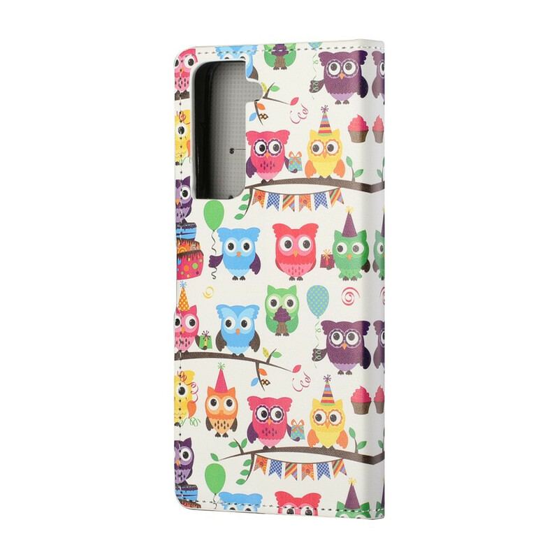 Flip Cover Samsung Galaxy S21 FE Flere Ugler