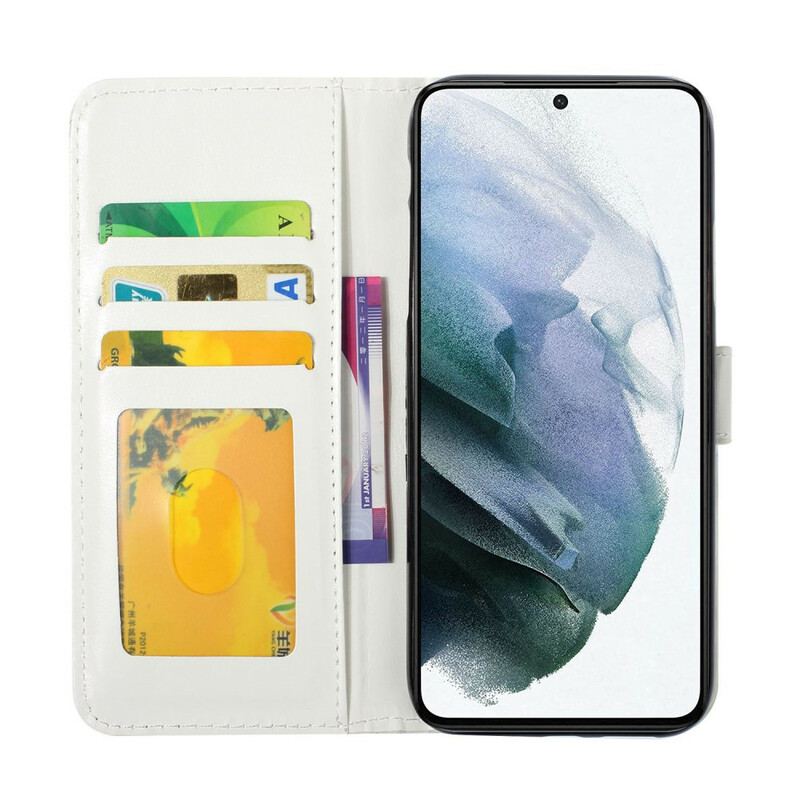 Flip Cover Samsung Galaxy S21 FE Flugt Af Sommerfugle