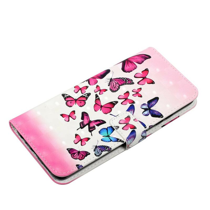 Flip Cover Samsung Galaxy S21 FE Flugt Af Sommerfugle