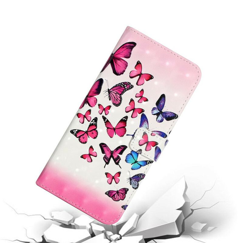 Flip Cover Samsung Galaxy S21 FE Flugt Af Sommerfugle