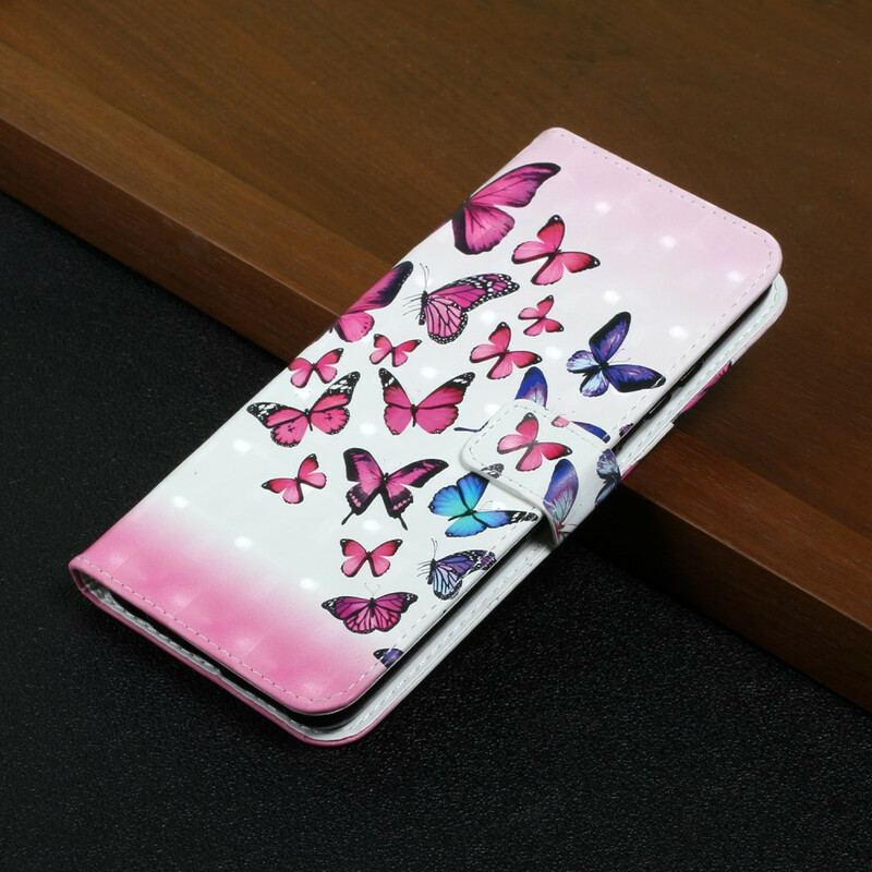 Flip Cover Samsung Galaxy S21 FE Flugt Af Sommerfugle