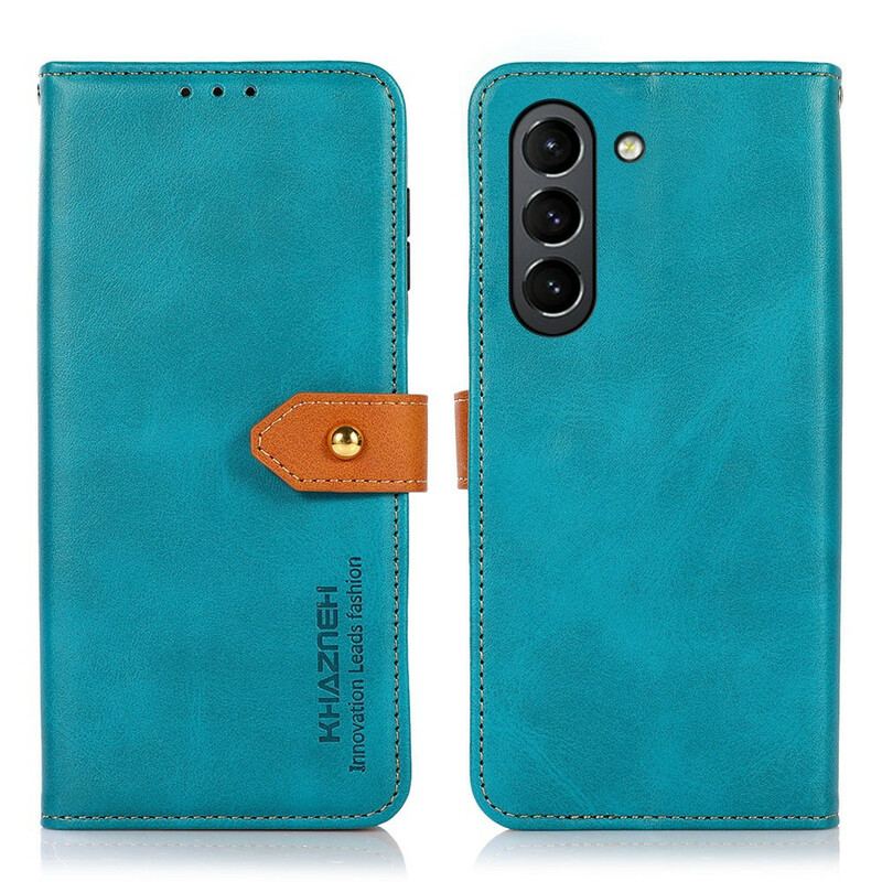 Flip Cover Samsung Galaxy S21 FE Kunstlæder Med Khazneh-strop