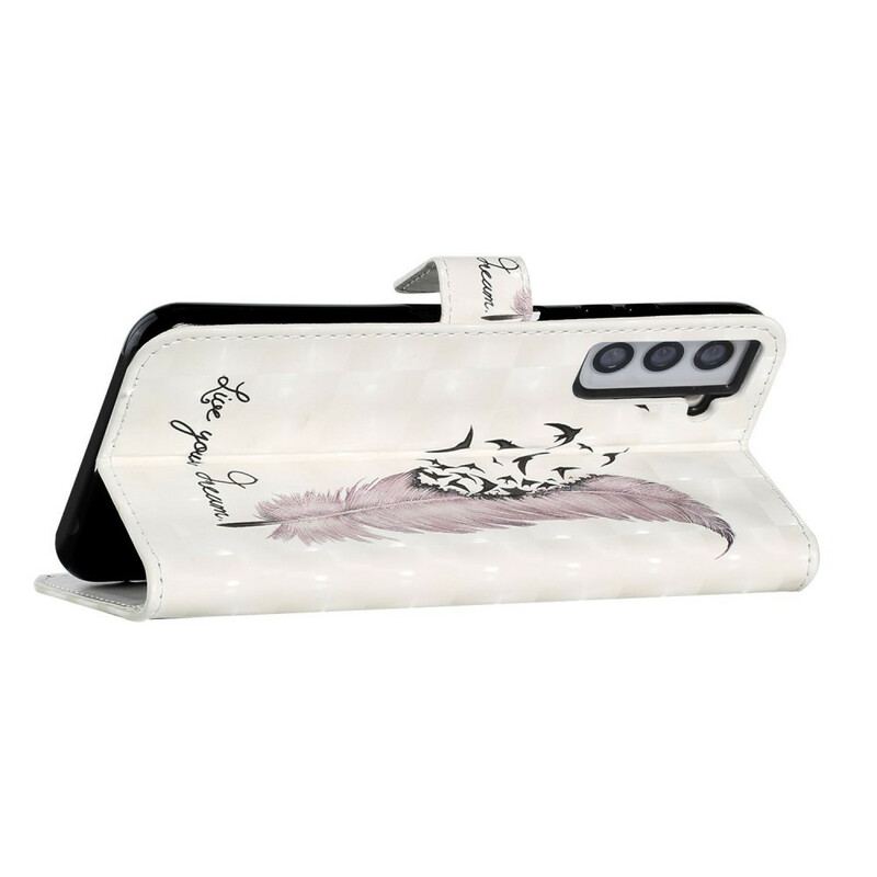 Flip Cover Samsung Galaxy S21 FE Lev Din Drøm