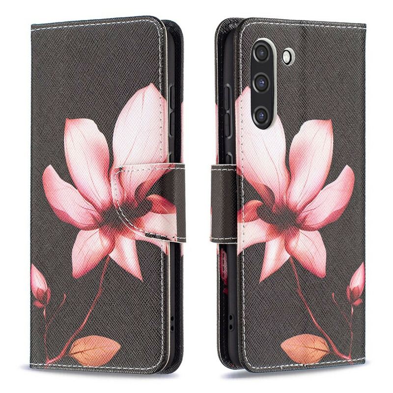 Flip Cover Samsung Galaxy S21 FE Lyserød Blomst