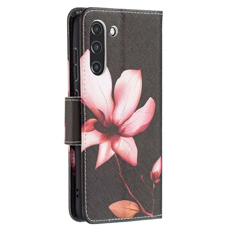 Flip Cover Samsung Galaxy S21 FE Lyserød Blomst