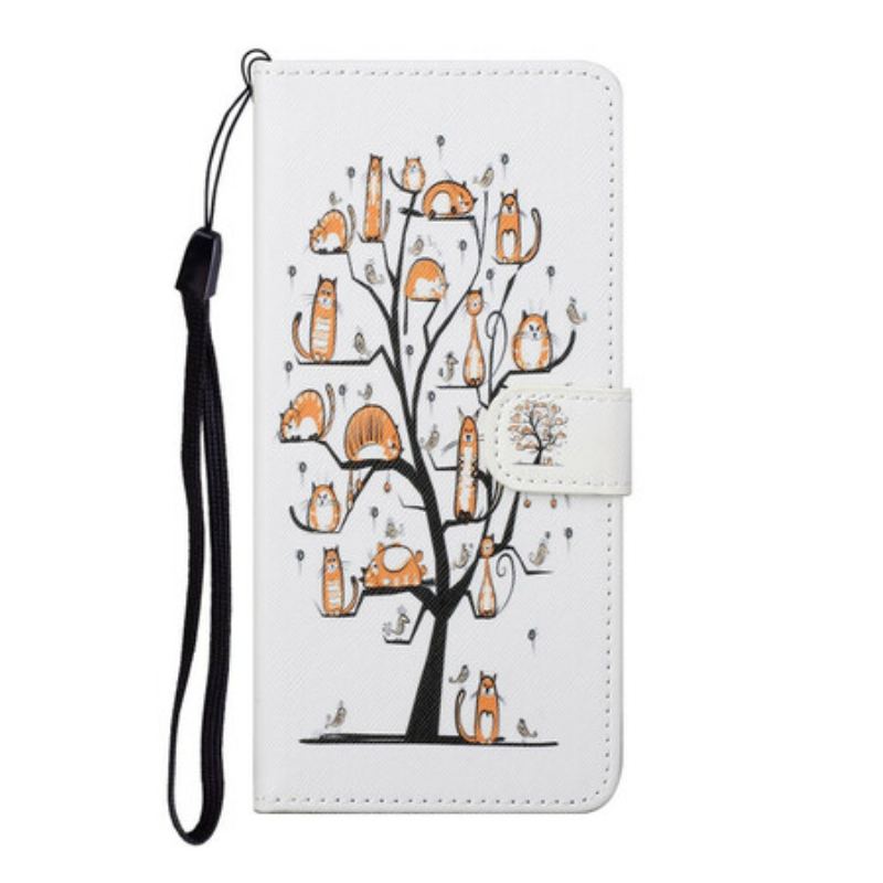 Flip Cover Samsung Galaxy S21 FE Med Snor Funky Cats Med Rem