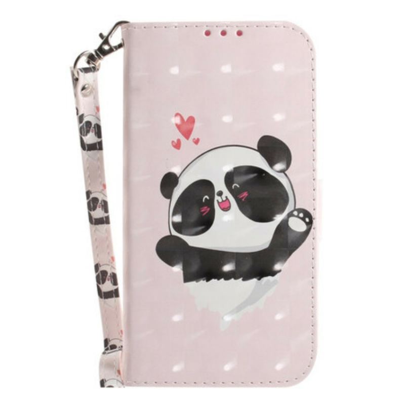 Flip Cover Samsung Galaxy S21 FE Med Snor Panda Love Med Snor