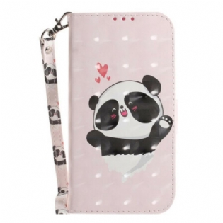 Flip Cover Samsung Galaxy S21 FE Med Snor Panda Love Med Snor