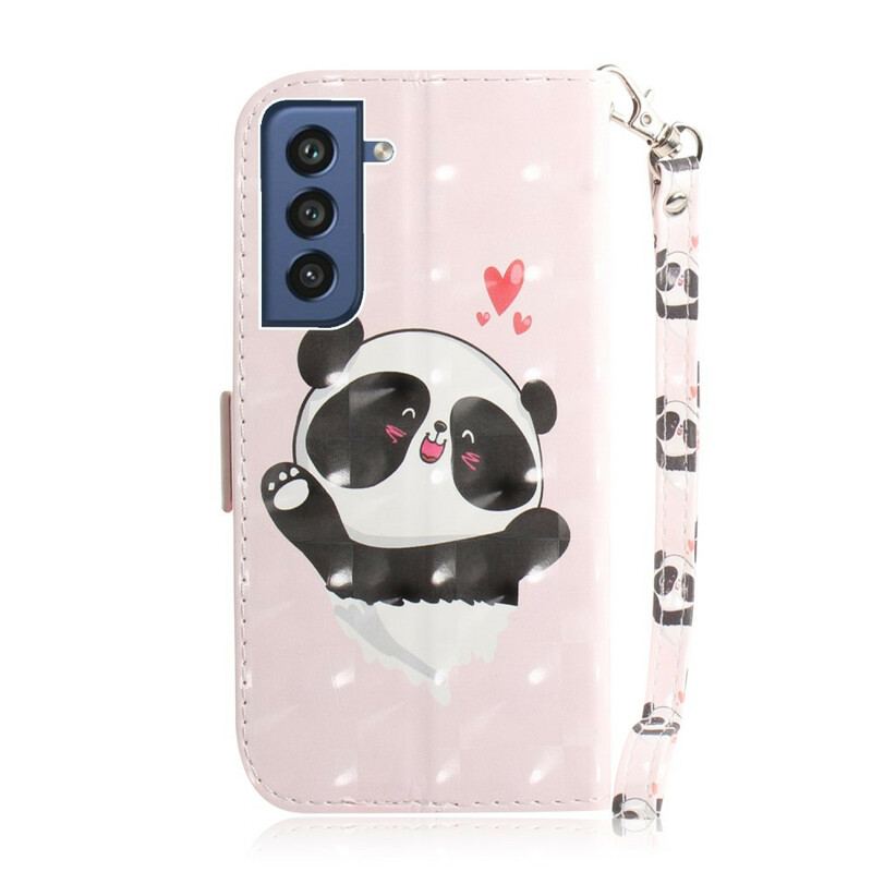 Flip Cover Samsung Galaxy S21 FE Med Snor Panda Love Med Snor