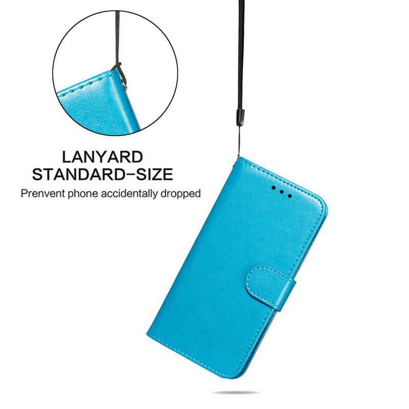 Flip Cover Samsung Galaxy S21 FE Med Snor Solid Color Series Strappy