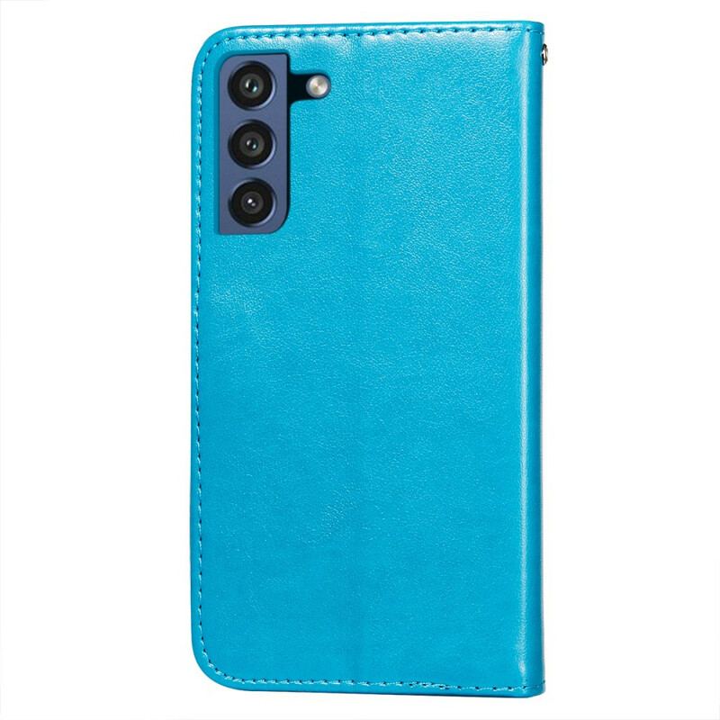 Flip Cover Samsung Galaxy S21 FE Med Snor Solid Color Series Strappy