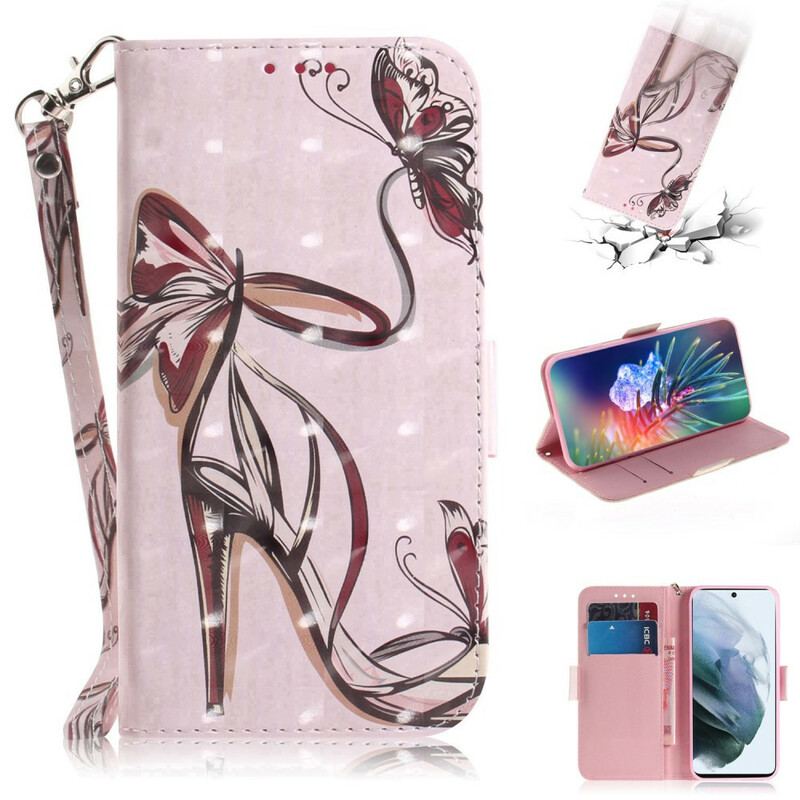 Flip Cover Samsung Galaxy S21 FE Med Snor Strappy Pumpe