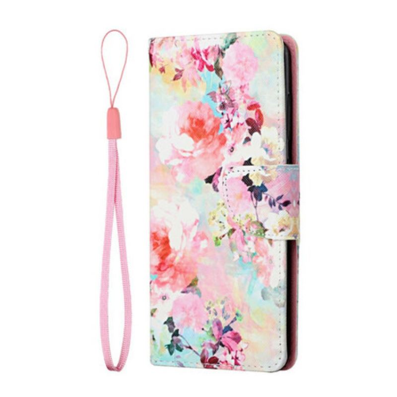 Flip Cover Samsung Galaxy S21 FE Med Snor Vintage Strappy Floralies