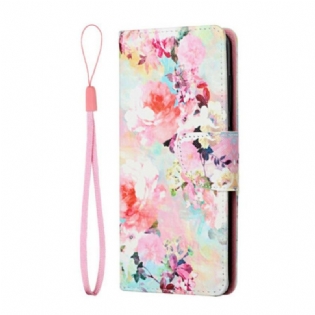 Flip Cover Samsung Galaxy S21 FE Med Snor Vintage Strappy Floralies