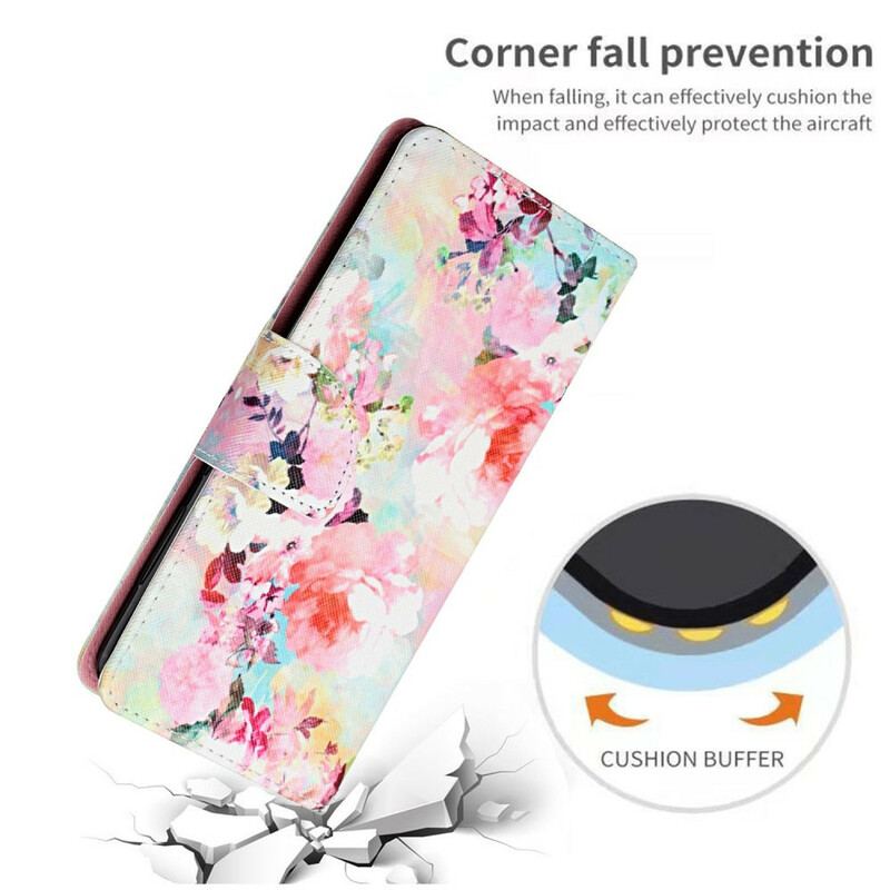 Flip Cover Samsung Galaxy S21 FE Med Snor Vintage Strappy Floralies