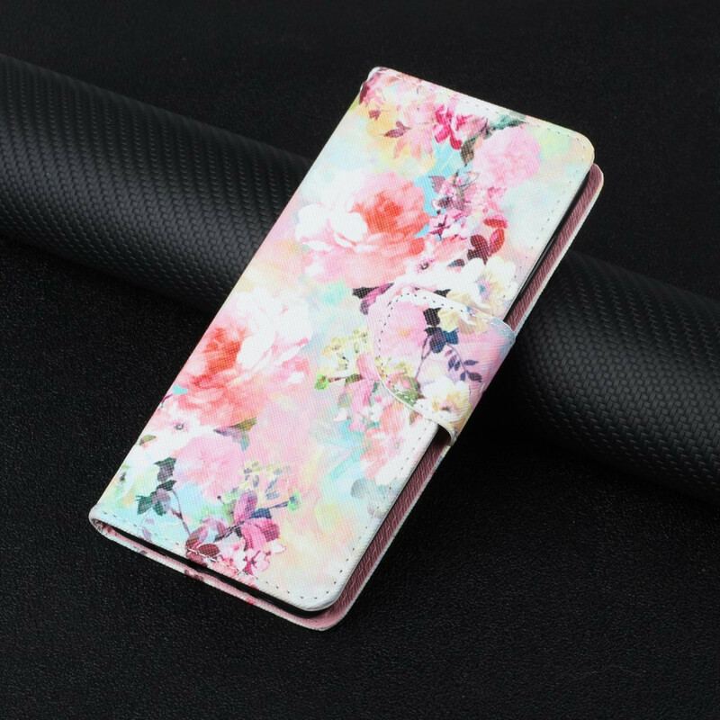 Flip Cover Samsung Galaxy S21 FE Med Snor Vintage Strappy Floralies