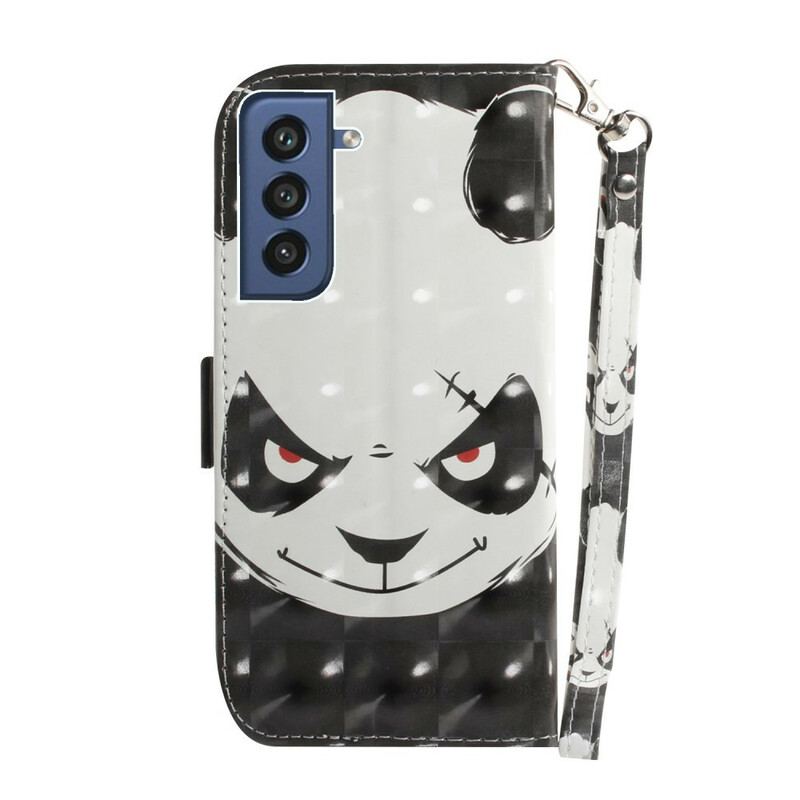 Flip Cover Samsung Galaxy S21 FE Med Snor Vred Panda Med Snor