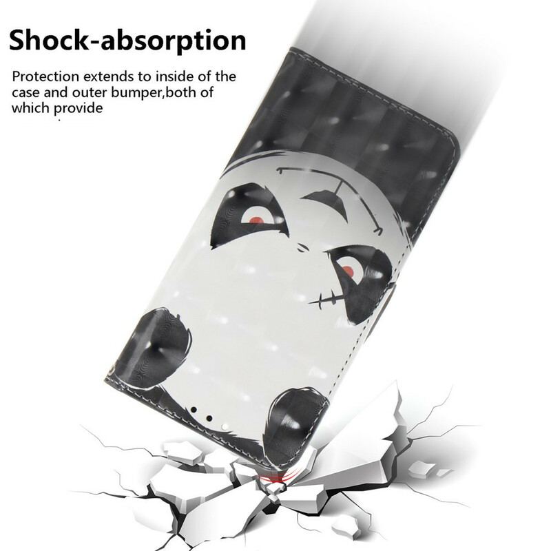 Flip Cover Samsung Galaxy S21 FE Med Snor Vred Panda Med Snor