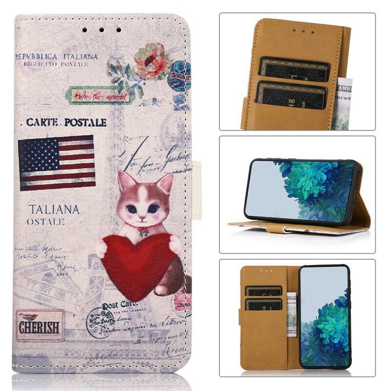 Flip Cover Samsung Galaxy S21 FE Rejsende Kat