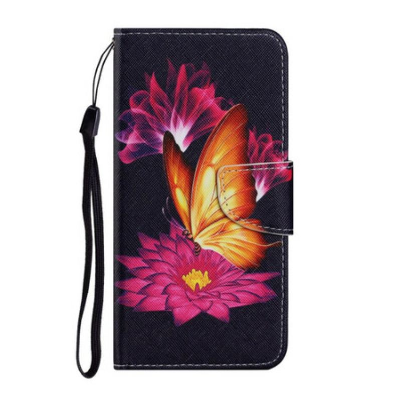 Flip Cover Samsung Galaxy S21 FE Sommerfugl Og Lotus